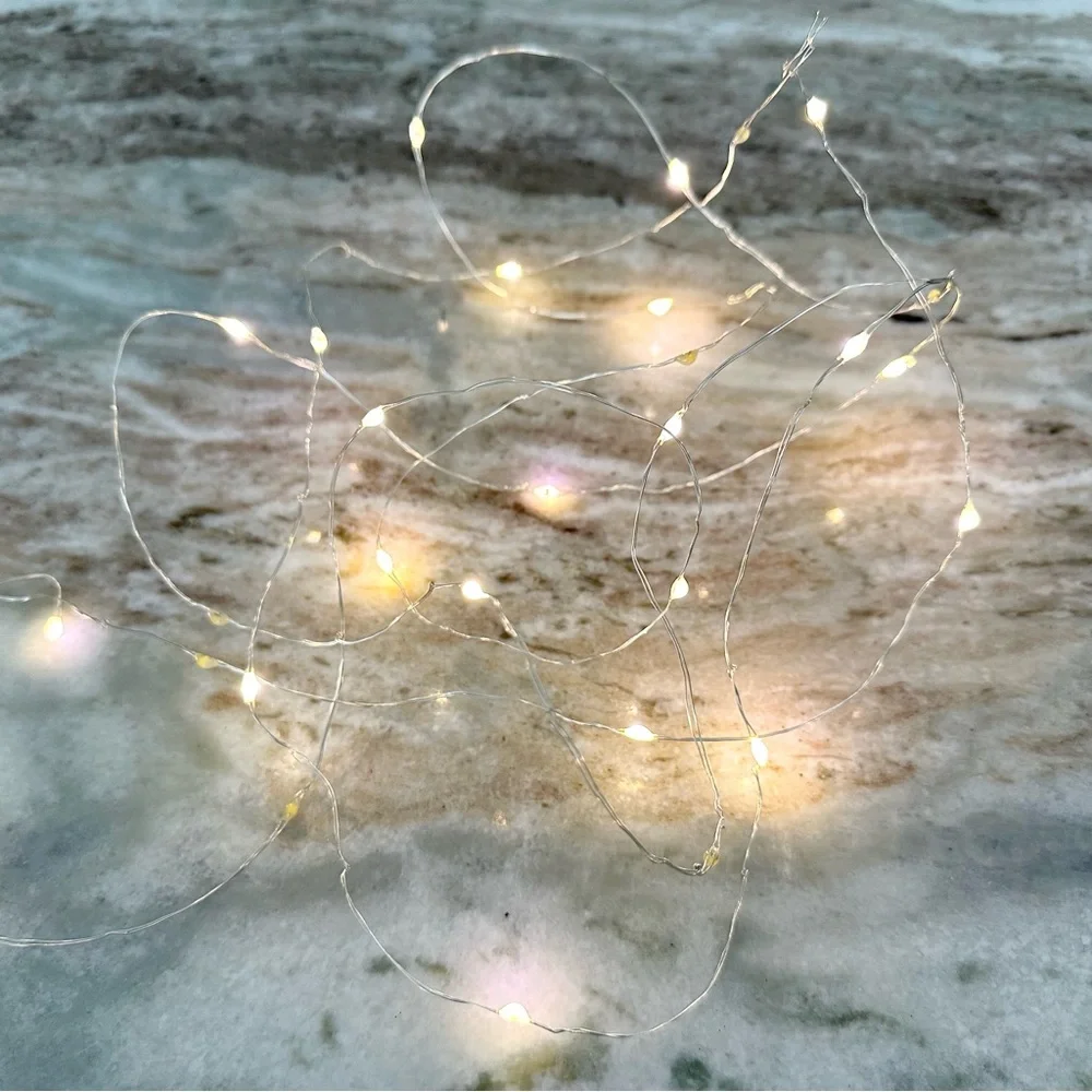 Led Bright White Fairy String Lights Battered Operated- Christmas Decor /Holiday